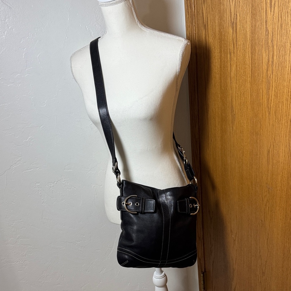 Coach SoHo buckle black leather shoulder/crossbody bag